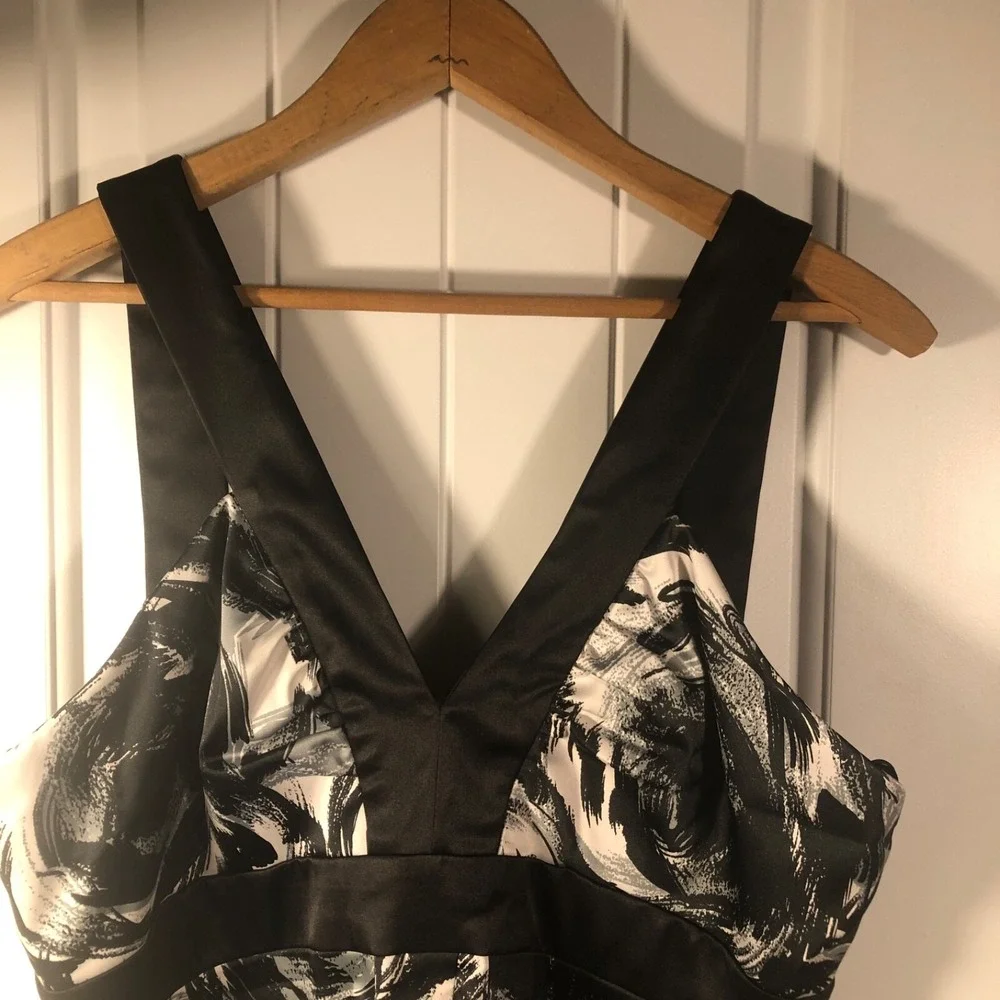 Donna Ricco New York Womens Print‎ Babydoll Cocktail Dress Sz 10 Y2K Knee Length - Picture 2 of 10